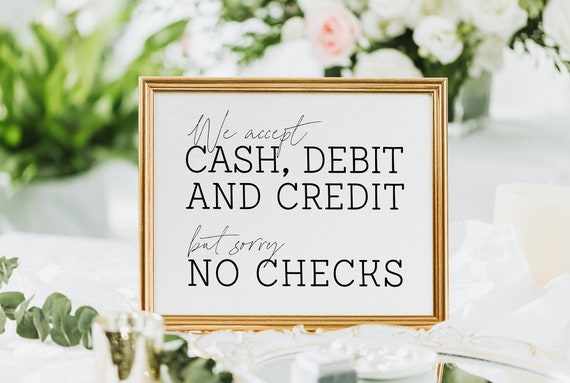 Printable Payment Sign We Accept Cash Debit and Credit but | Etsy