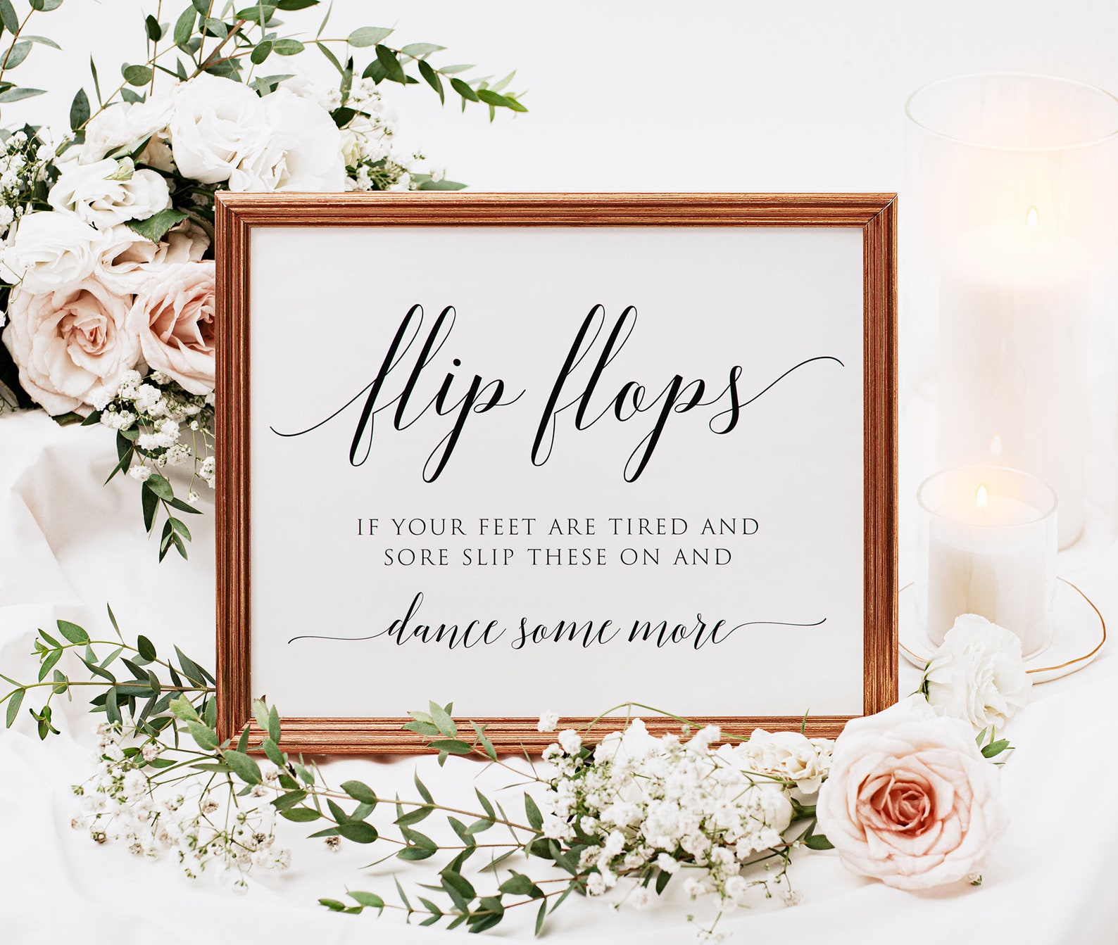 Flip Flops Wedding Sign Printable Wedding Sign Template - Etsy