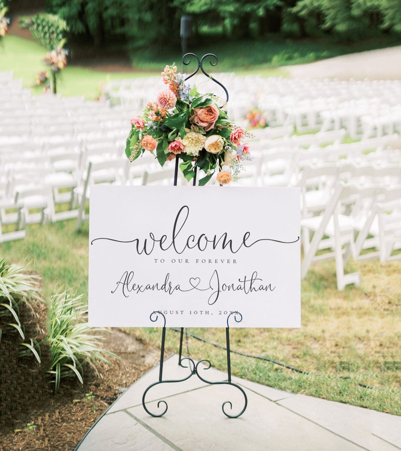 5 Sizes Wedding Sign Template Modern Wedding Etsy