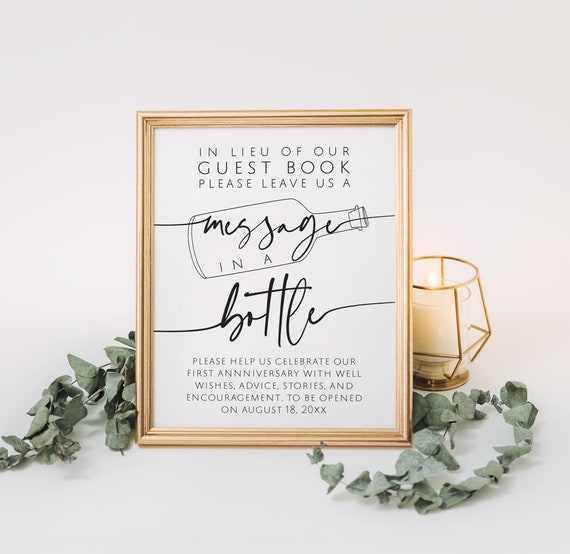 Message in A Bottle Sign Message in a Bottle Printable - Etsy