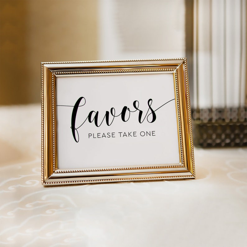 Printable Wedding Favors Sign Printable Wedding Sign - Etsy