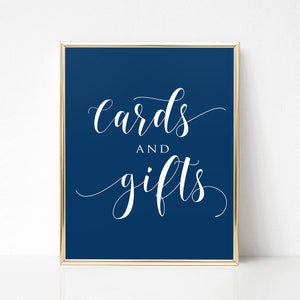 Printable Cards and Gifts Sign, Editable Cards and Gifts Sign ...