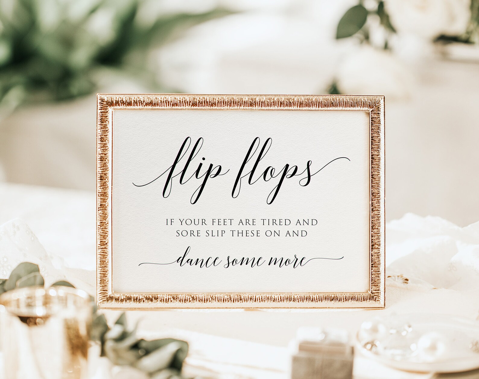 Flip Flops Wedding Sign Printable Wedding Sign Template - Etsy