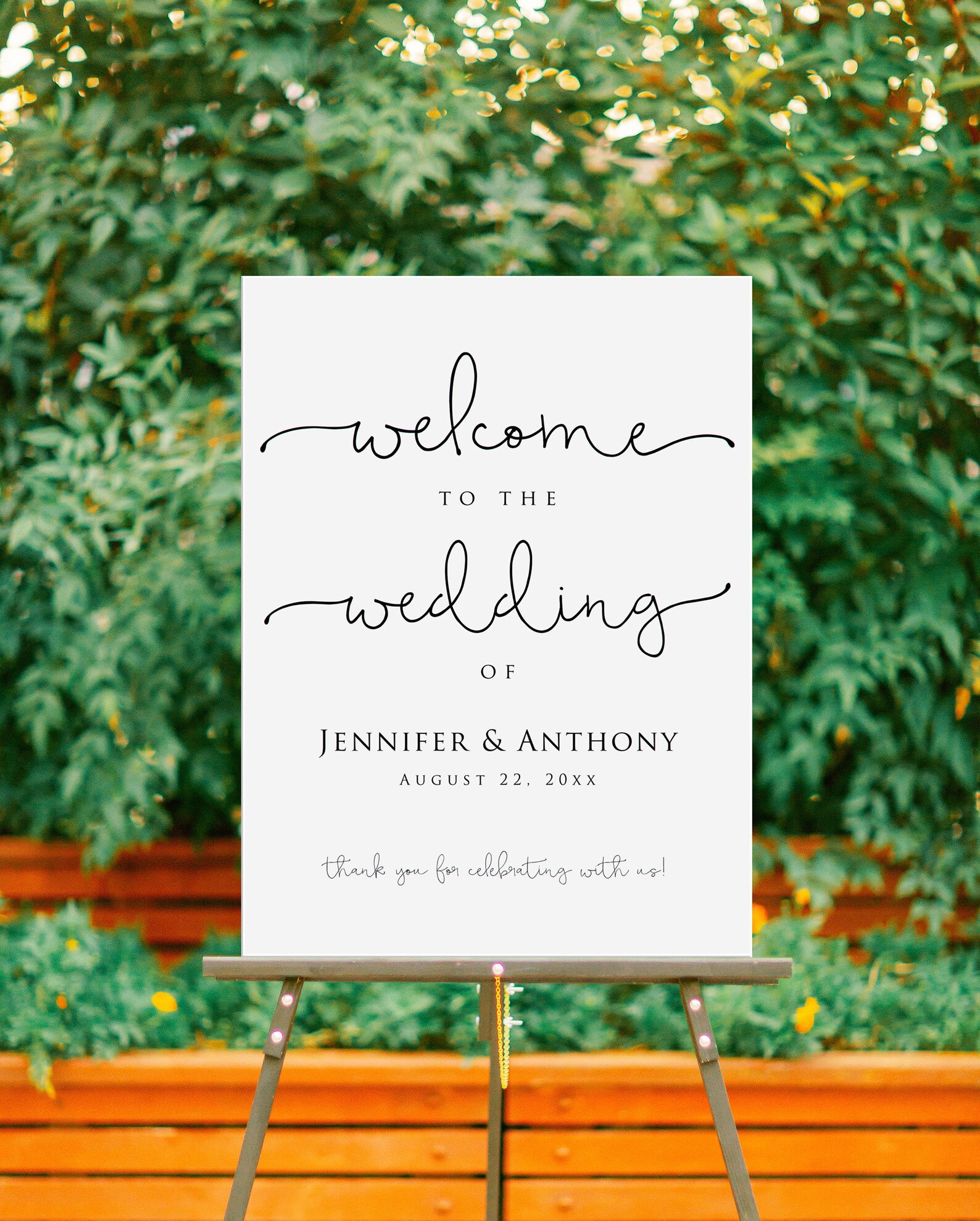 5 Sizes Wedding Sign Template Modern Wedding Etsy