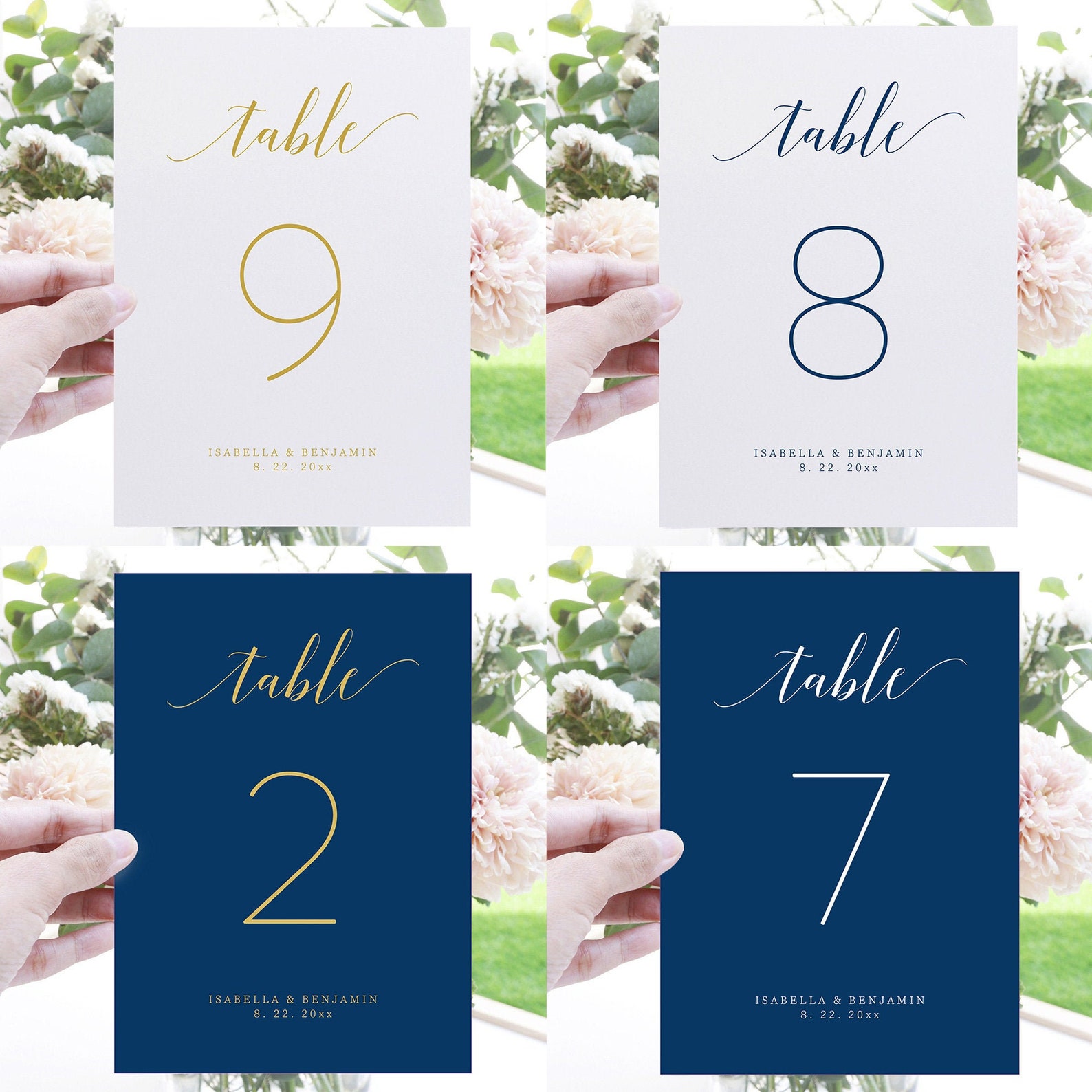 Printable Table Number Cards Gold Table Number Signs Gold Etsy
