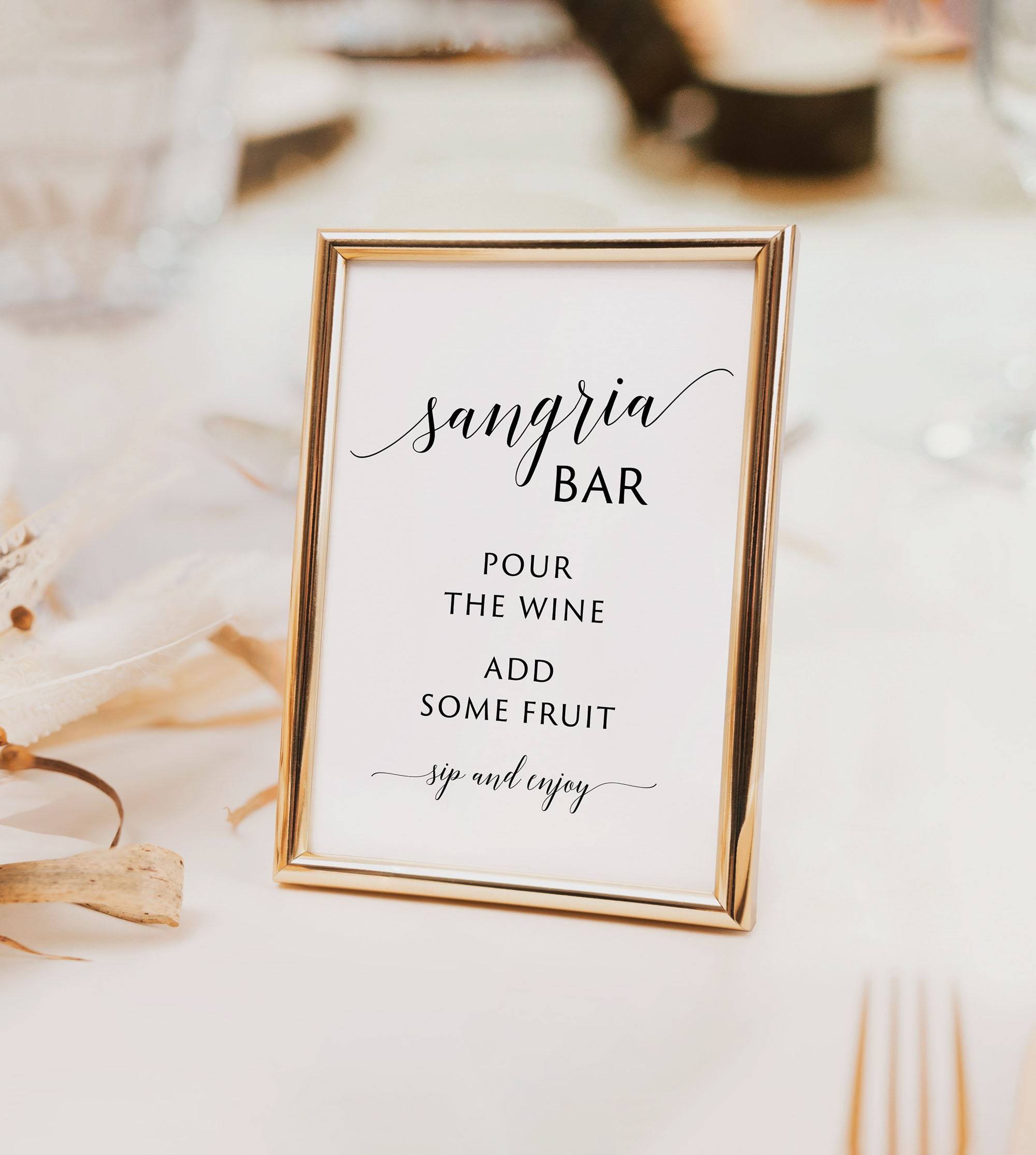 Sangria Bar Sign Printable Sangria Bar Signage Wedding Sign | Etsy