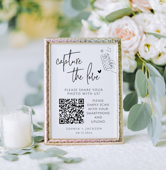 Capture the Love QR Code Sign Share the Love QR Code Sign - Etsy