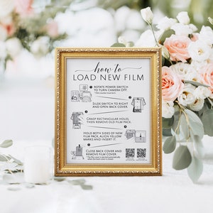 Photo Guest Book Sign Wedding Printables Instax Camera - Etsy