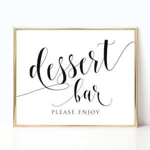 Dessert Bar Sign, Dessert Sign Wedding, Dessert Sign Template, Dessert Bar Wedding Sign ,Dessert Sign Template, Dessert Bar Printable, PDF