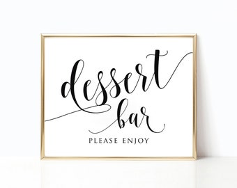 Dessert Bar Sign, Dessert Sign Wedding, Dessert Sign Template, Dessert Bar Wedding Sign ,Dessert Sign Template, Dessert Bar Printable, PDF