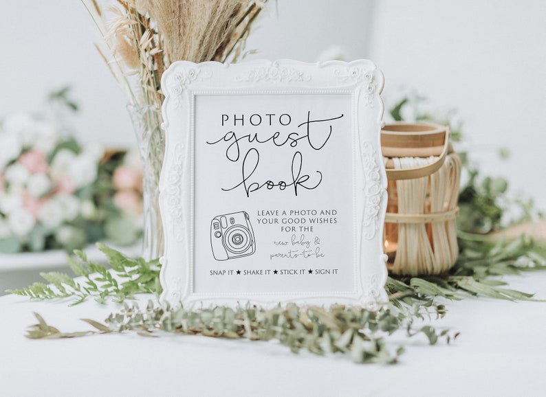 Photo Guest Book Sign Baby Shower Photo Guestbook Sign Photo Etsy