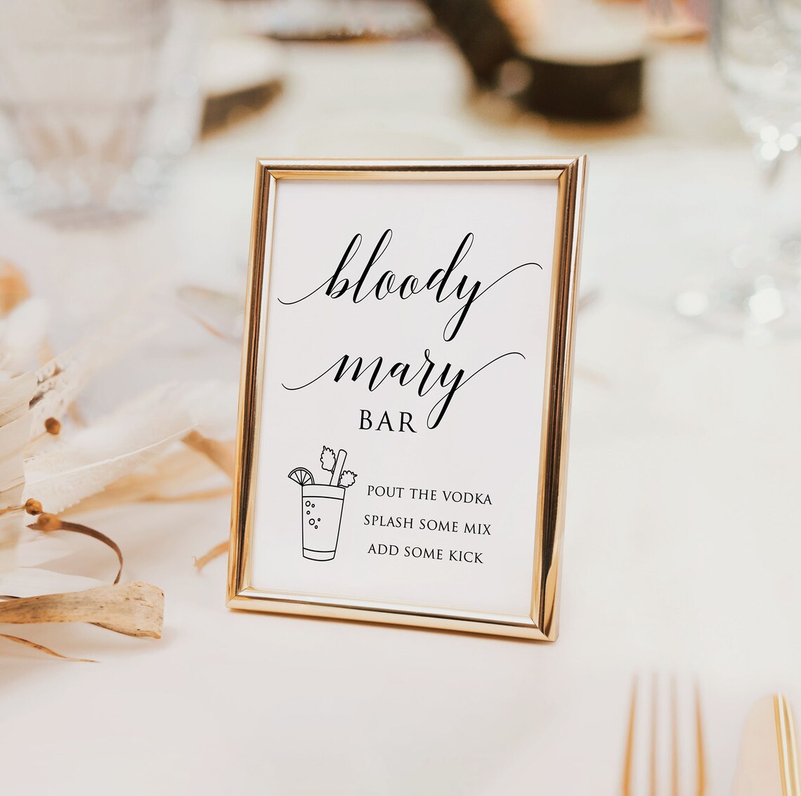 Bloody Mary Bar Sign Template Editable Bloody Mary Bar Sign | Etsy