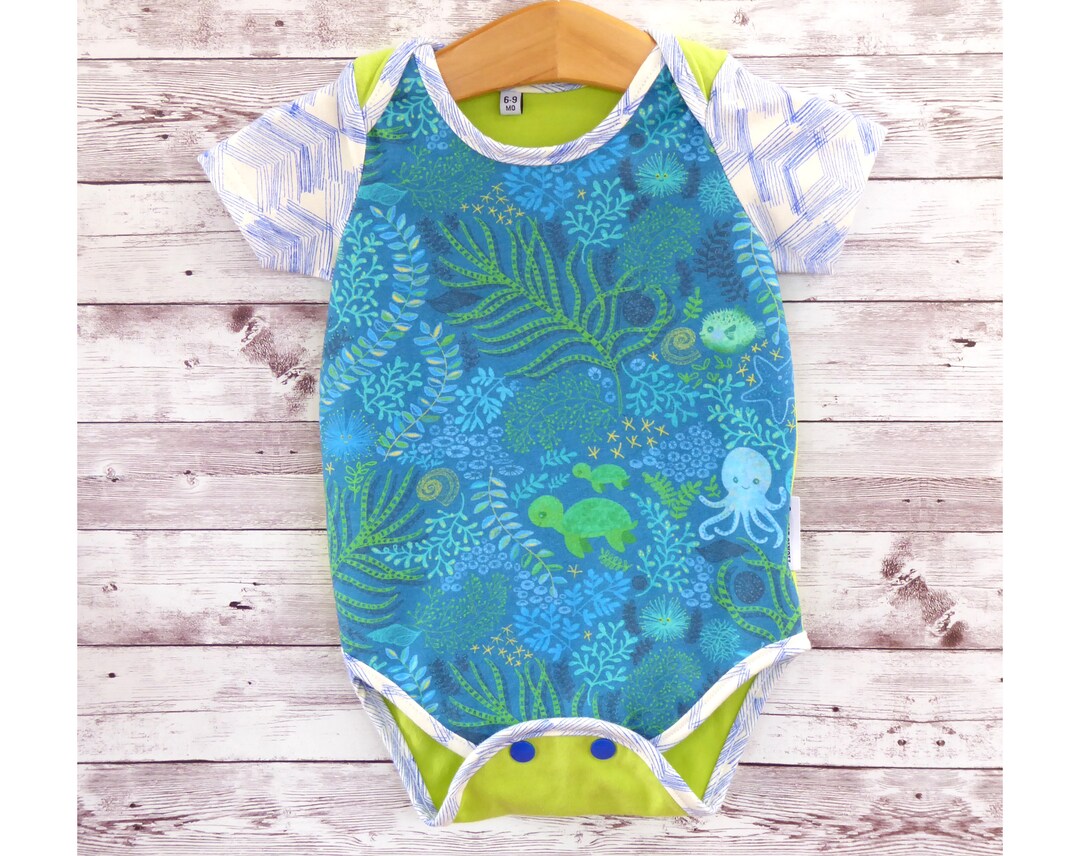 Sealife Bodysuit Baby Beach Clothes Handmade Baby Outfit Etsy Singapore