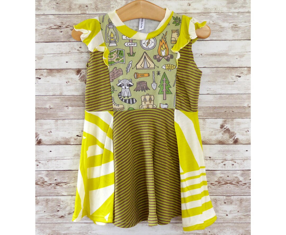 Girl Camping Dress Toddler Camping Dress Girl Summer Dress Etsy