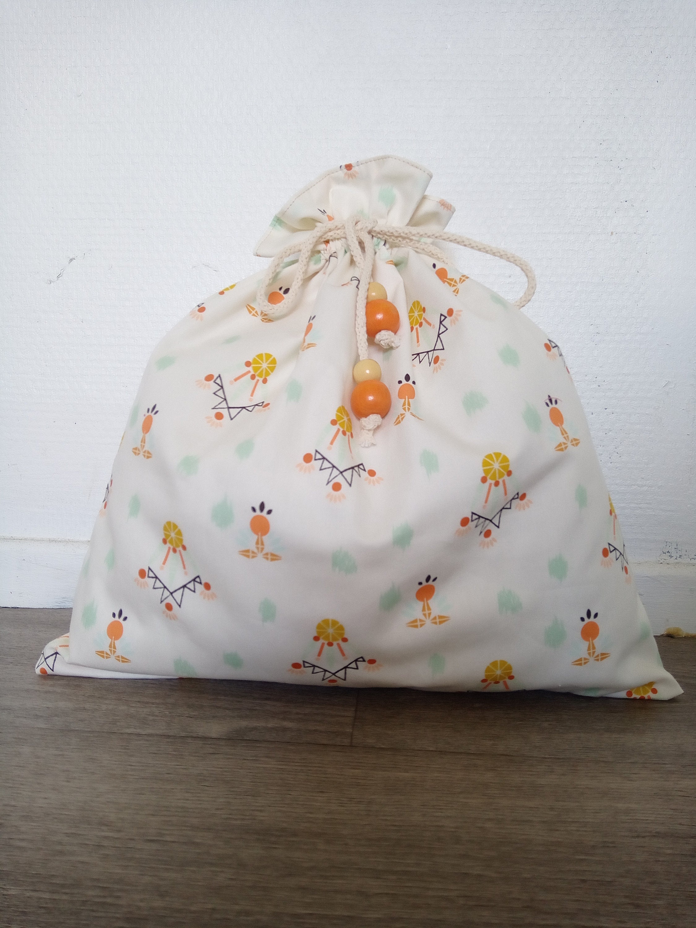 Sac à Jouet Motif Ethnique
