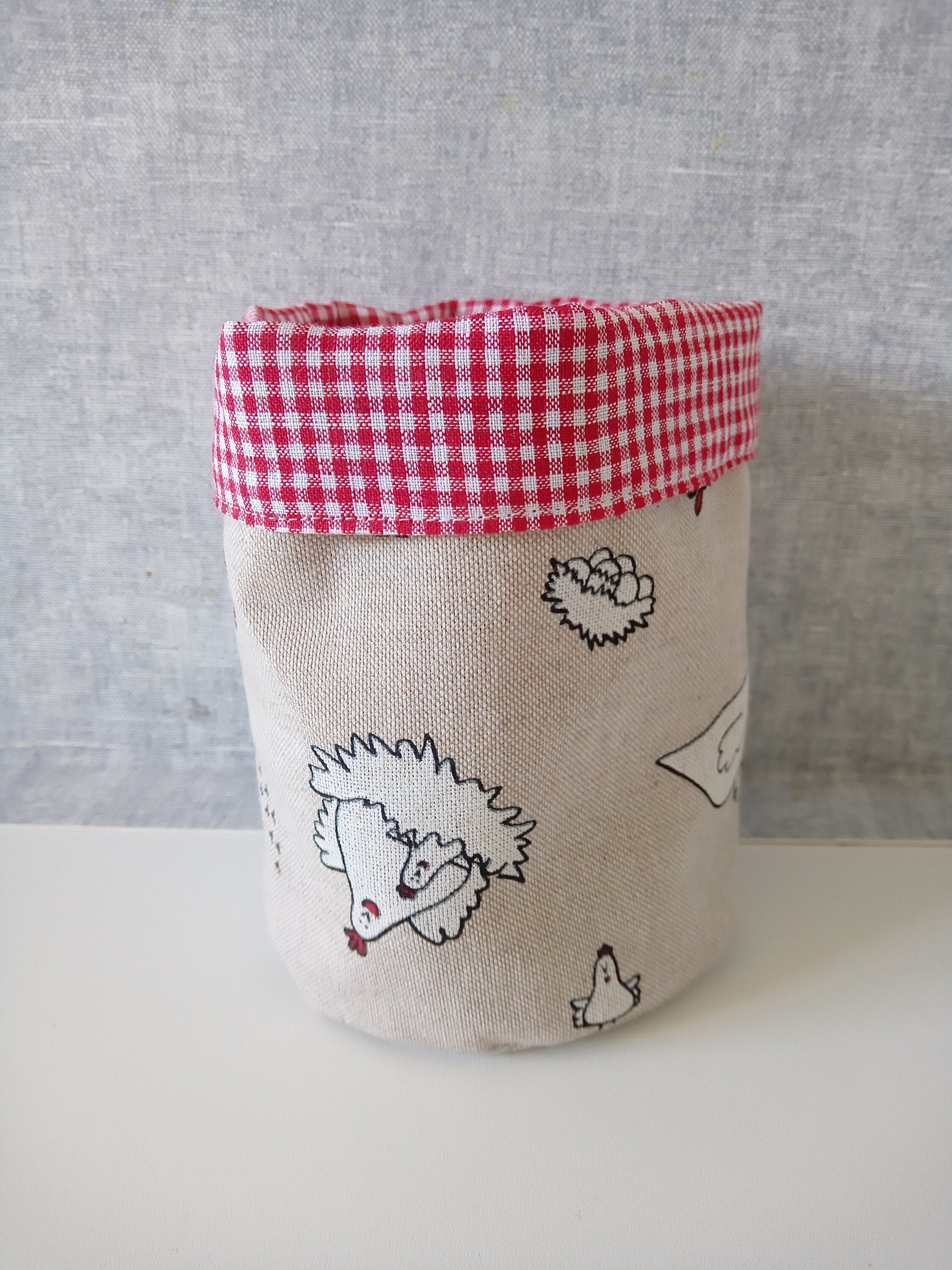 Pochon Poule Vichy Rouge