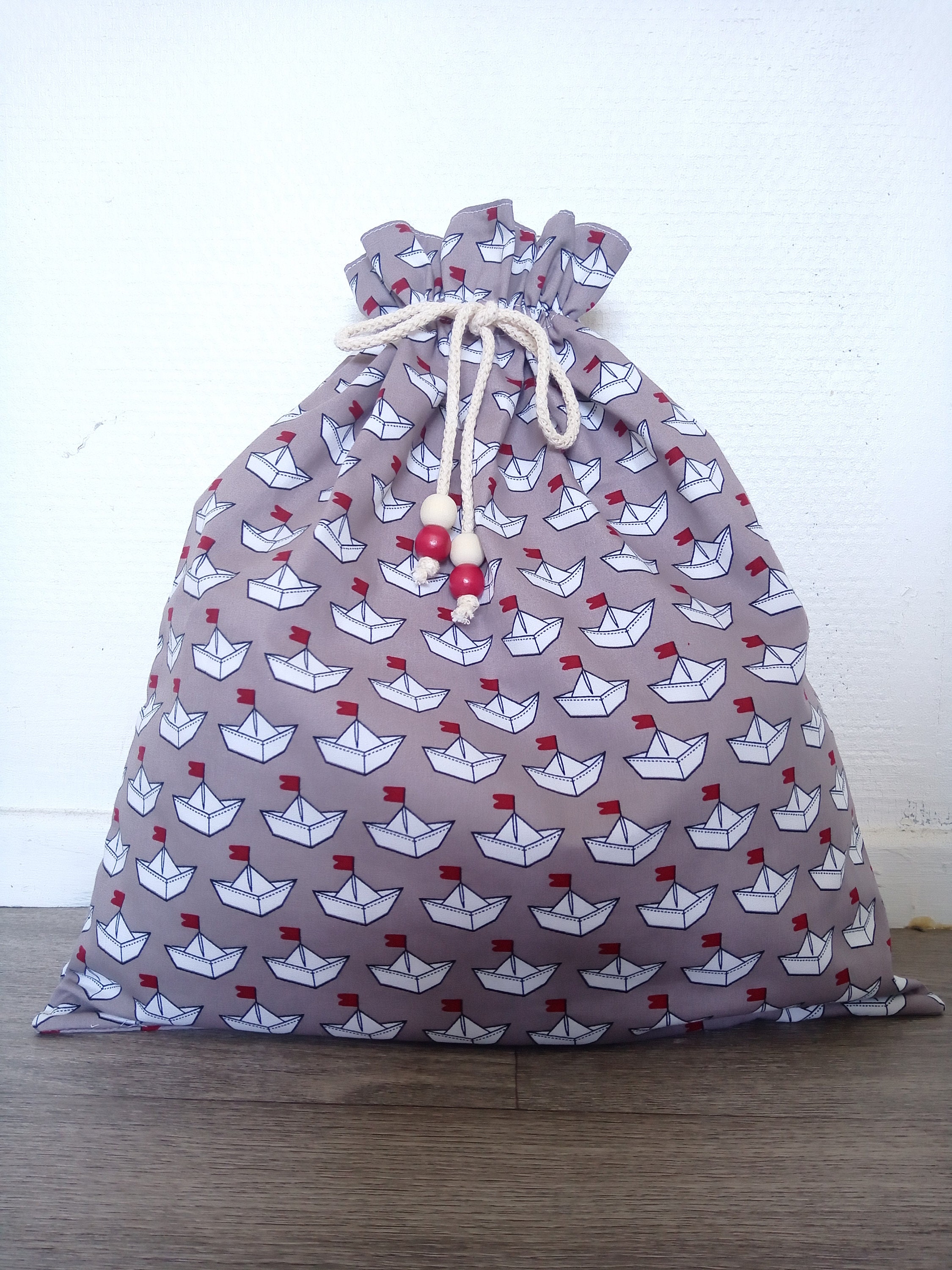 Sac à Jouet Motif Petit Bateaux