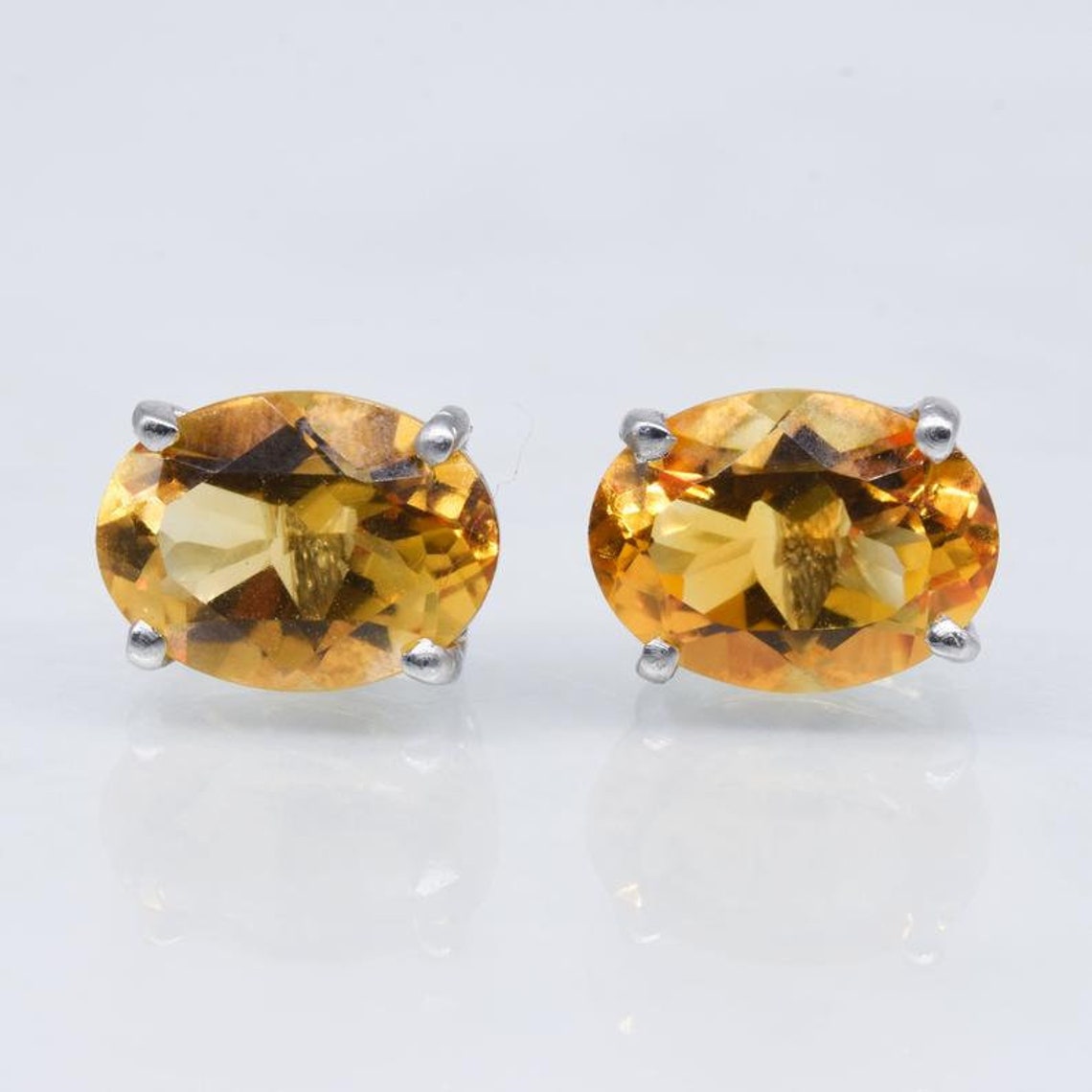 Orange tourmaline earrings/ natural tourmaline earrings/ Etsy