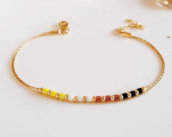 Non-binary pride flag gold bracelet,friendship bracelet,non binary thin bracelet,LGBTQIA+ jewellery,gold trendy gift for support jewelry