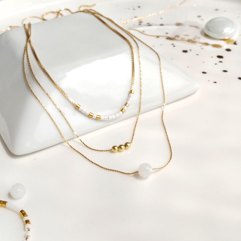 Gold filled moonstone necklacedainty minimal for womangold  Etsy