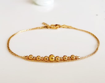 Dainty gold filled bracelet,layering bracelet,stacking golden bracelet,thin bracelet for women,stranded gold simple jewellery,minimalist