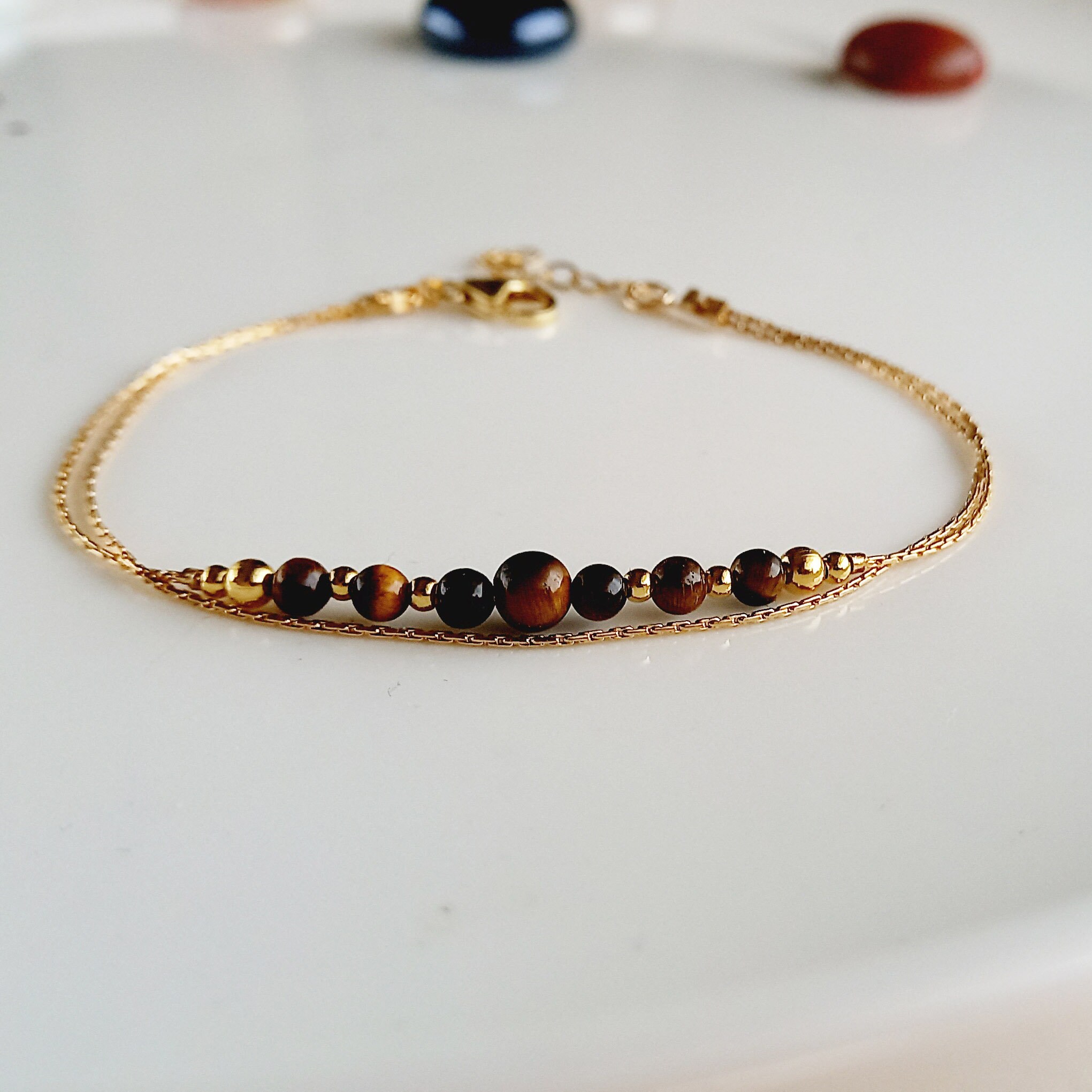 Gold Armband Set Für Damen, 6 Stück Stapelbares A Produktbild-Vorschau 3