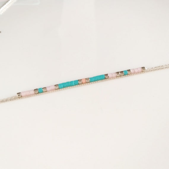 Silk Cord Gemstone Braceletextra Thin Rainbow Jewelryskinny 