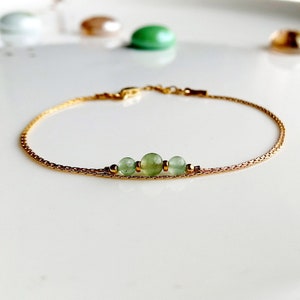 Pulsera de aventurina verde, pulsera de prosperidad para mujer, joyería verde mala, regalo de éxito curativo, pulsera de piedras preciosas con cuentas, talismán de buena suerte