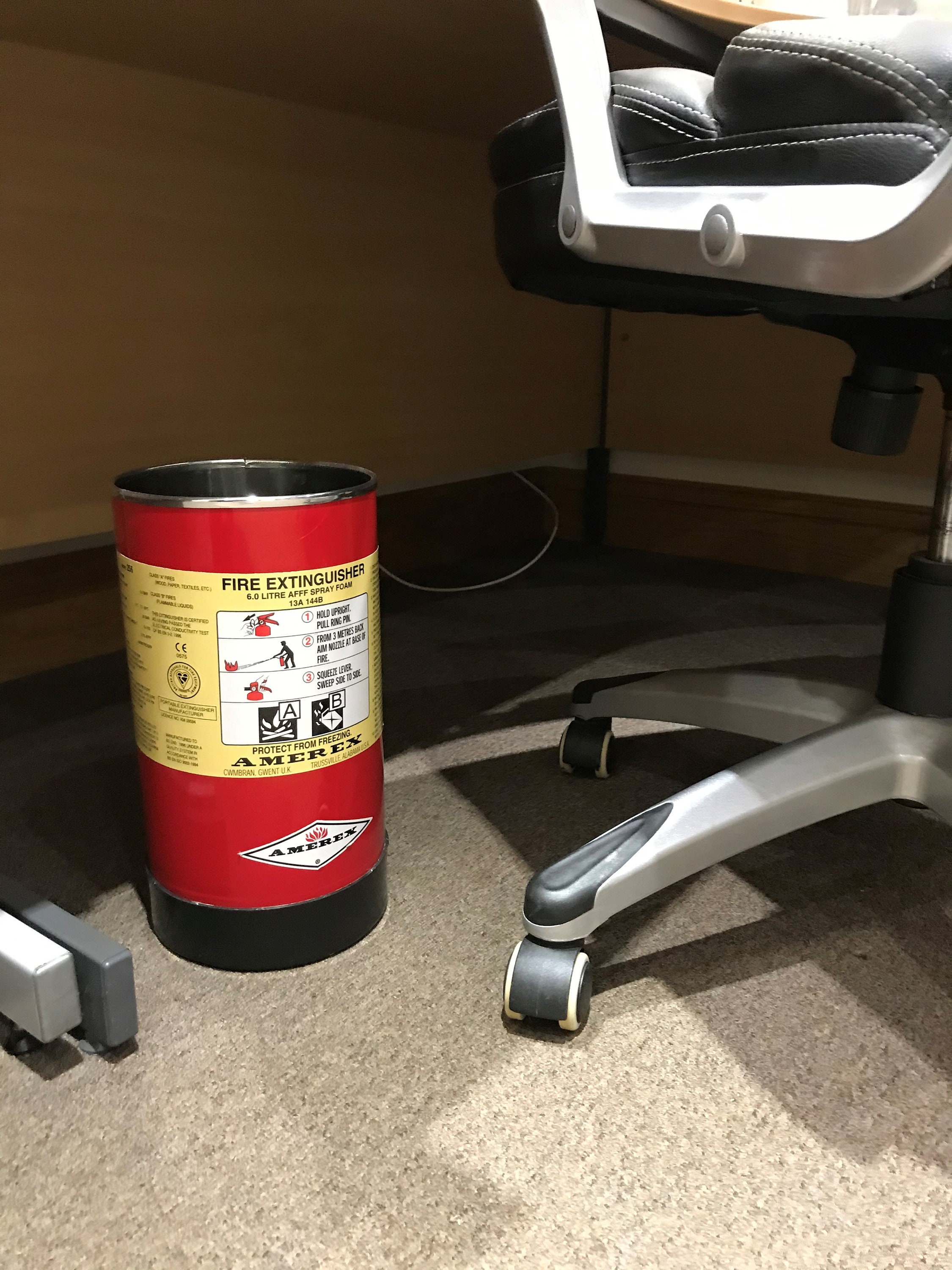 Fire Extinguisher Waste Bin Industrial Upcycled UK Free Etsy