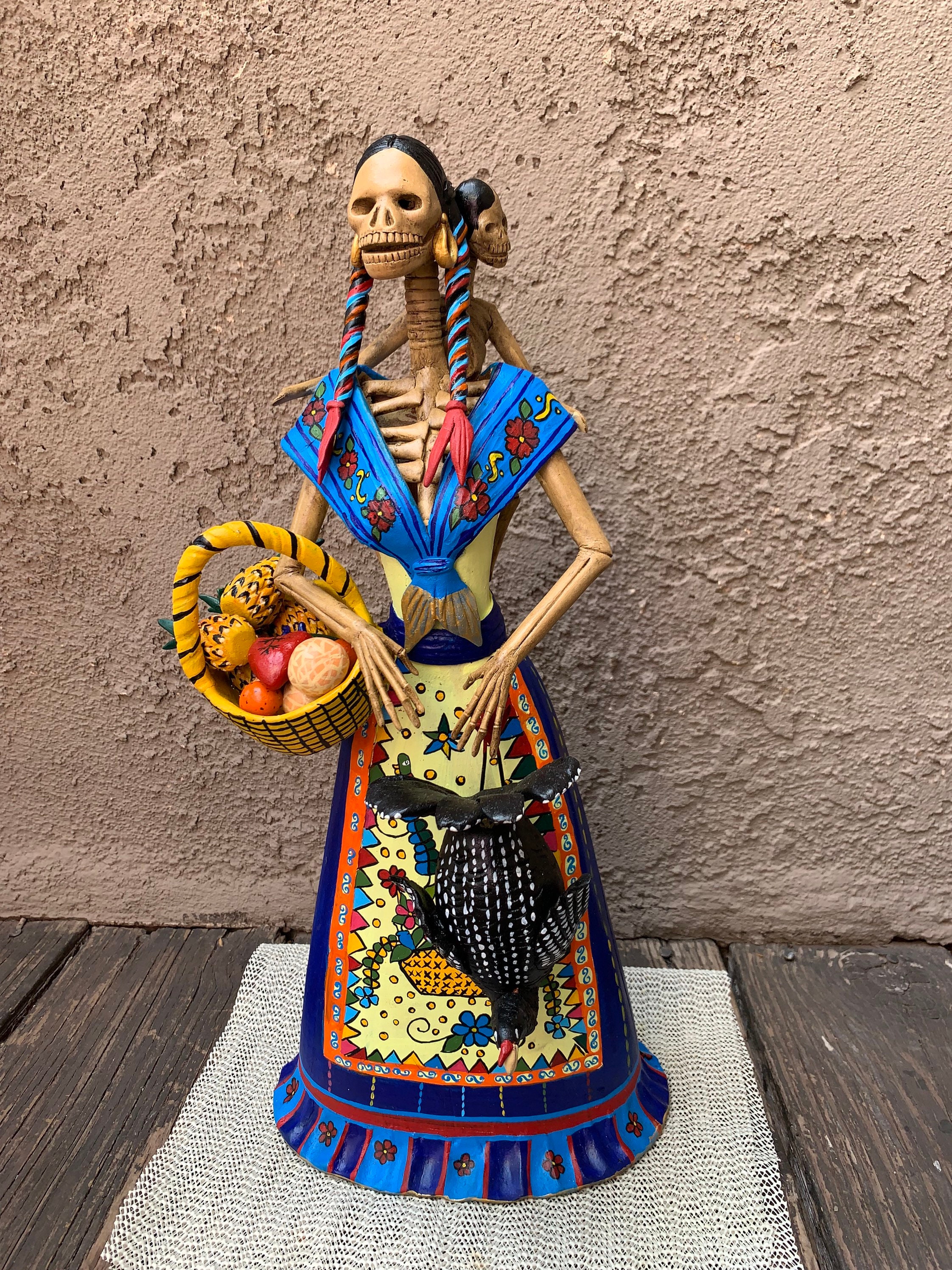 Catrina De Barro Clay Día De Muertos De Michoacán México SÓlo Etsy