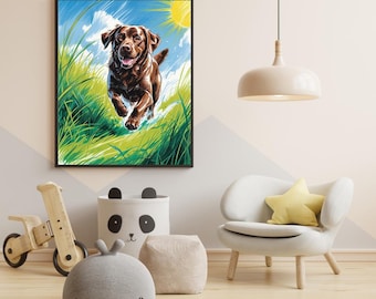 Chocolate Labrador Retriever (Downloadable Digital Art)