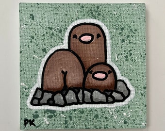 Bootymon Dugtrio pintado a mano Magnet- 3x3in