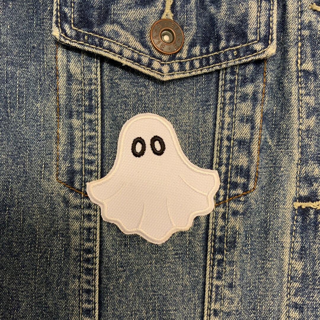Ghost Embroidered Fabric Iron on Patch - Etsy