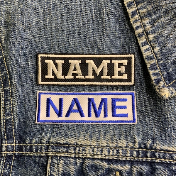Personalised Small 1 Line (80mm x 25mm) Embroidered Name Iron On Patch