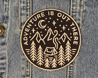 Adventure Is Out There Summer Camping Adventures Embroidered Fabric Patch #0126