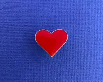 Red Heart Enamel Pin Badge #0025