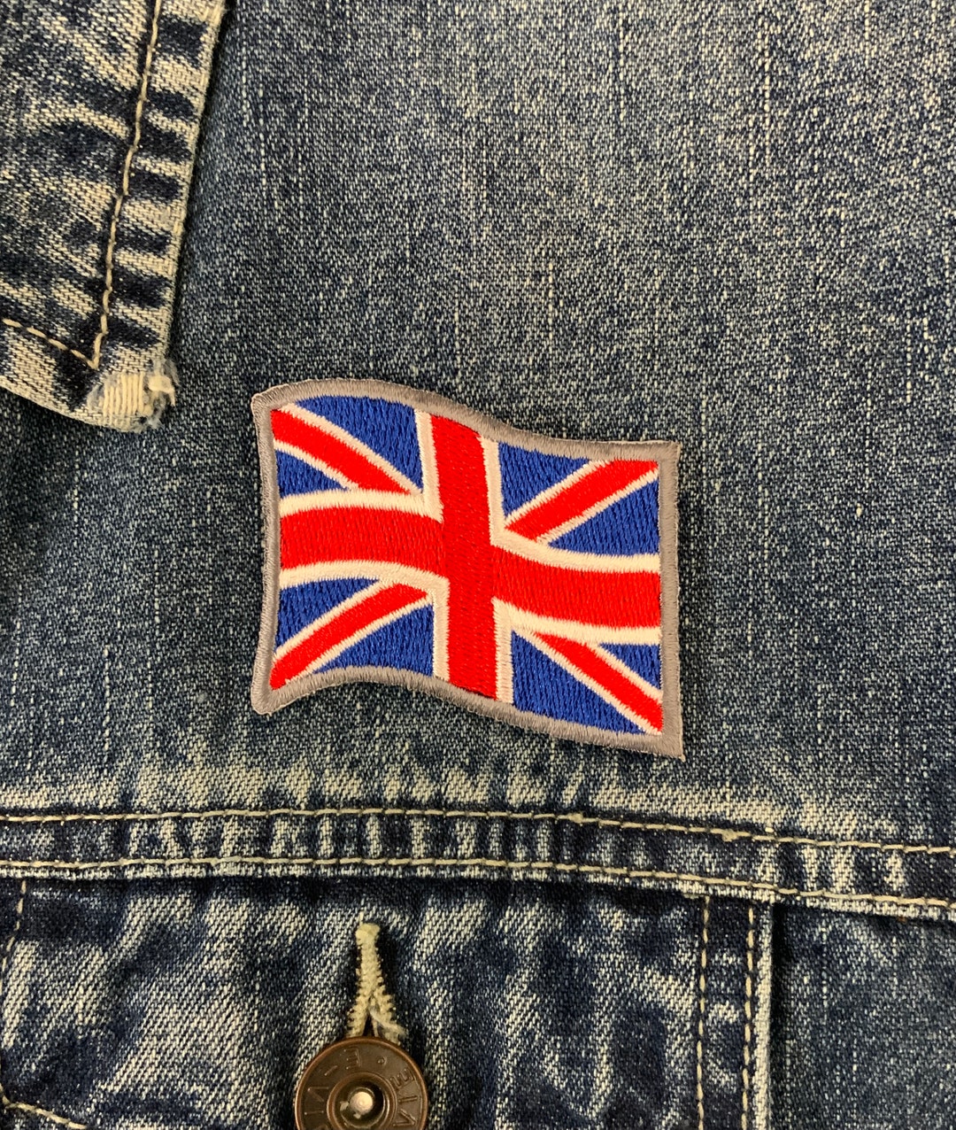 Union Flag/union Jack UK British Flag Embroidered Fabric Patch Appliqué ...
