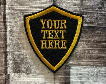 Personalised Custom Shield Embroidered Felt Patch