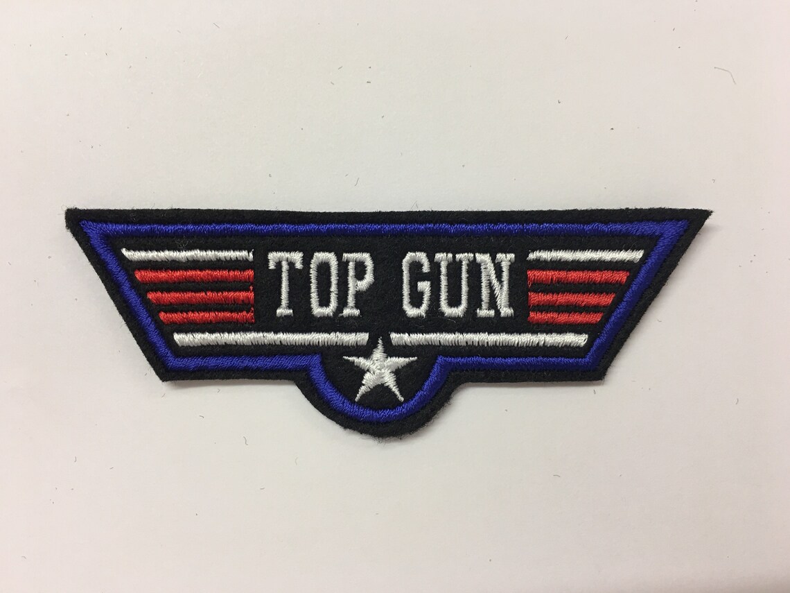 Personalised Custom Top Gun Style Embroidered Felt Name Patch Etsy
