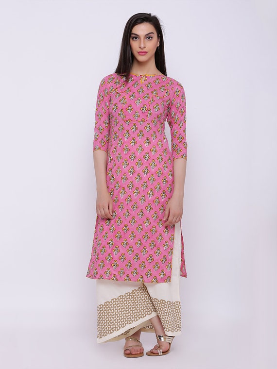 Hand Block Print Kurti Kurta Cotton Kurta Kurta For Women Etsy