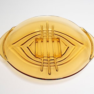 Art Deco fruit bowl pressed glass 30s