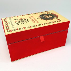 Vintage Schachtel Geschenkbox mit Klappdeckel
