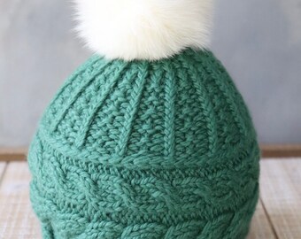 super soft hand knitted wool hat