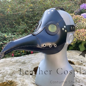 Plague Doctor Mask - Real Leather - Steampunk - Face mask - Leather Mask - Halloween - Cosplay - Plague Doctor - Steampunk Mask