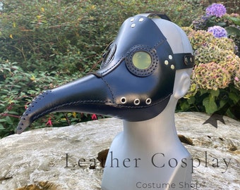 Plague Doctor Mask - Real Leather - Steampunk - Face mask - Leather Mask - Halloween - Cosplay - Plague Doctor - Steampunk Mask