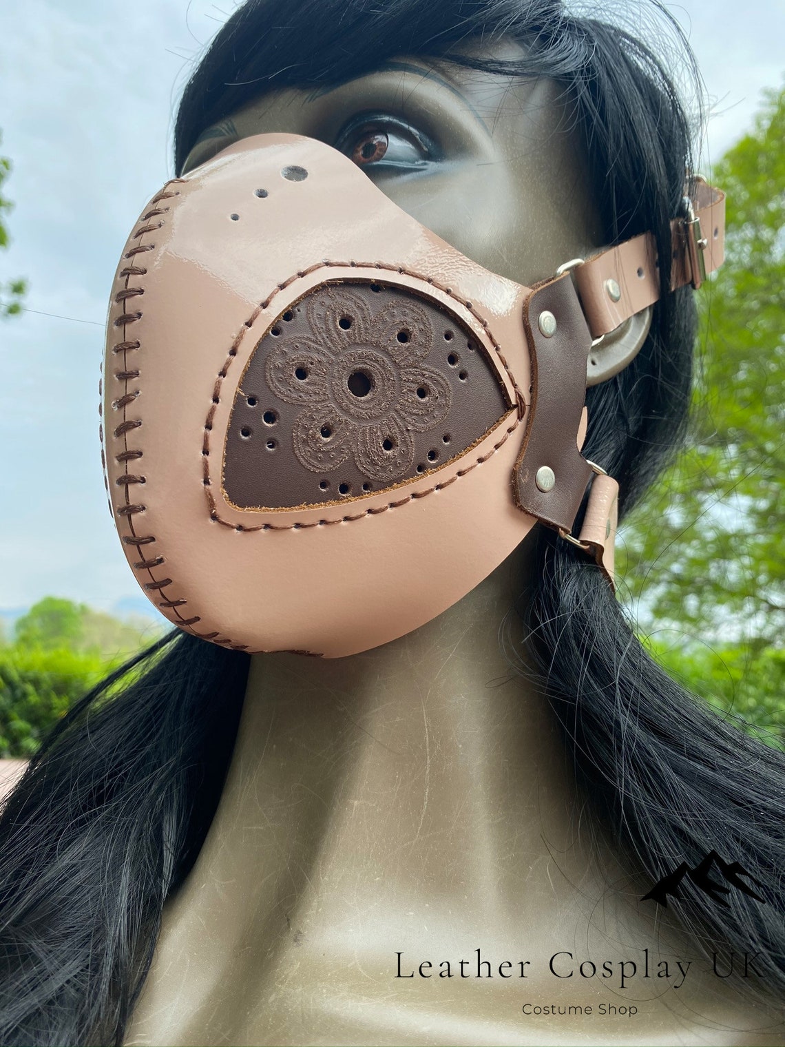 Leather Mask Biker Mask Handmade Steampunk Real Etsy
