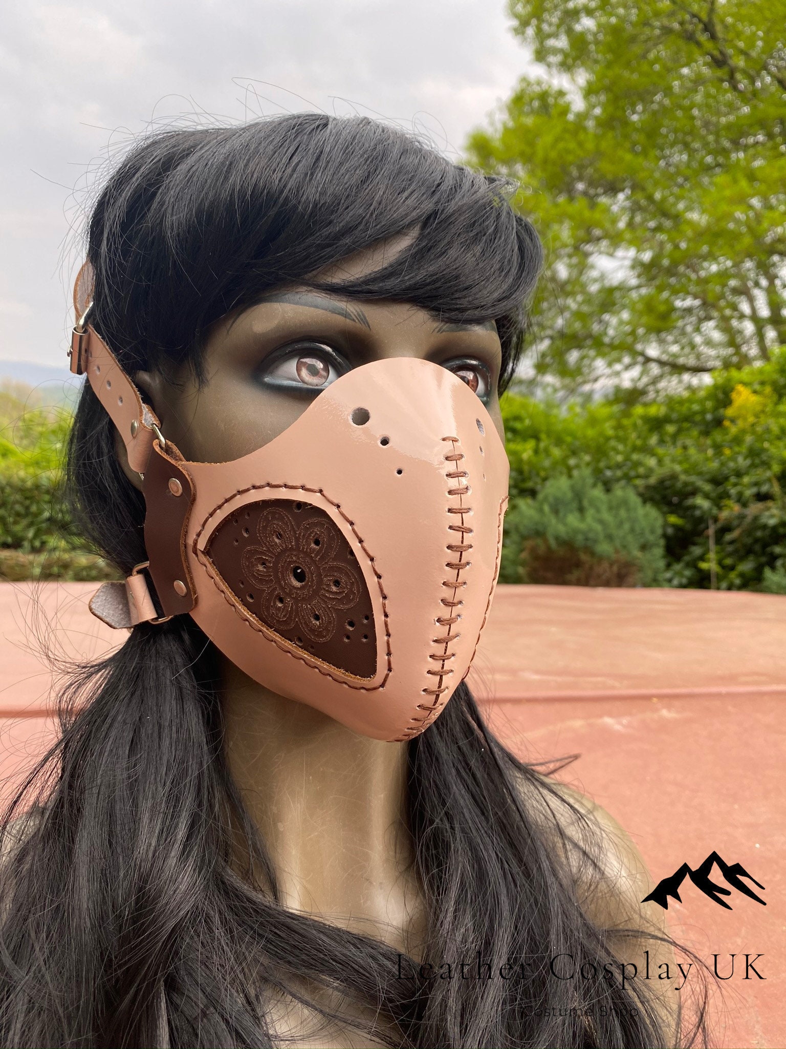 Leather Mask Biker Mask Handmade Steampunk Real Etsy