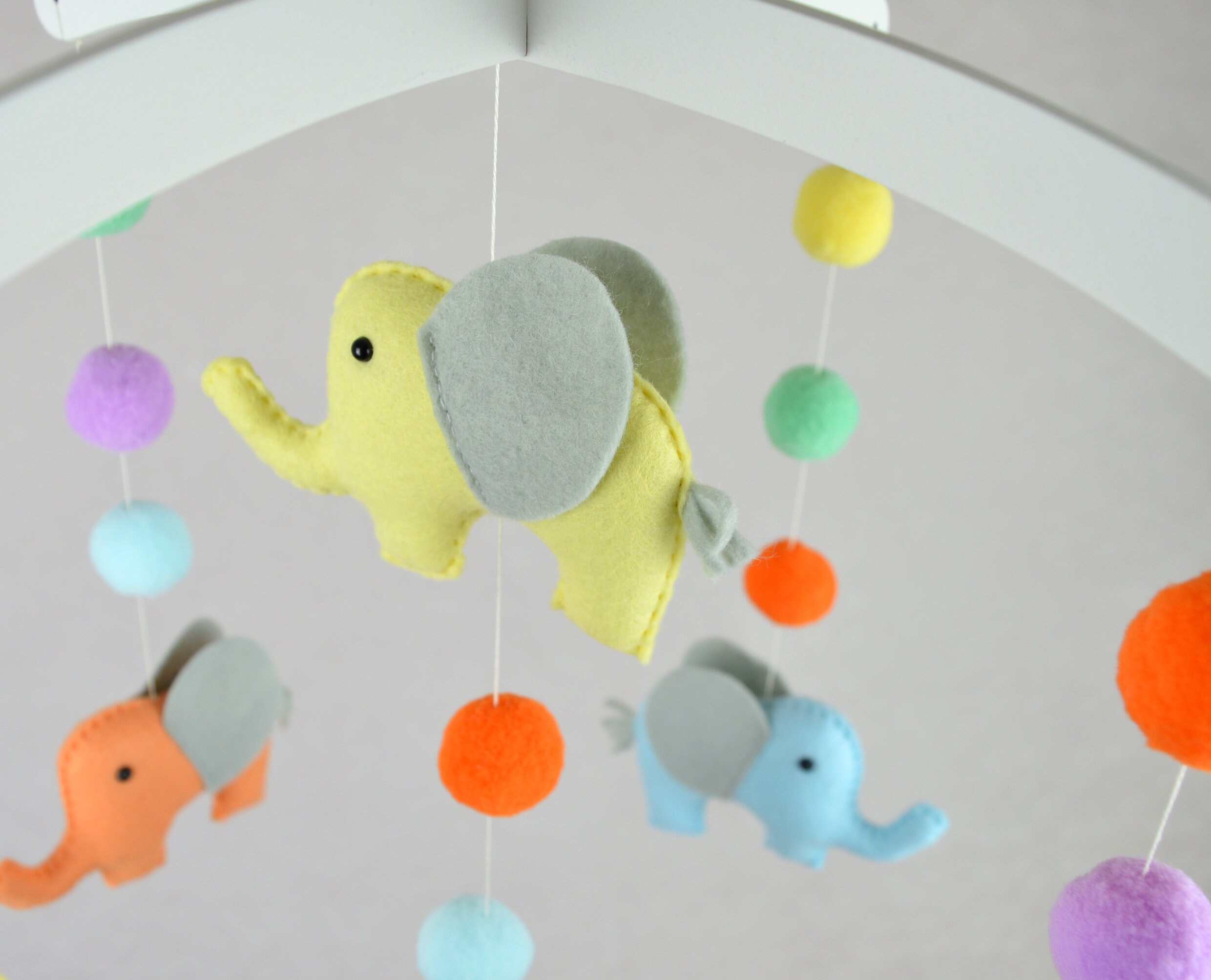Nursery mobile hanging mobile. Fun nursery decor in felt a Etsy