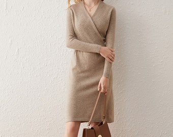white cashmere dress