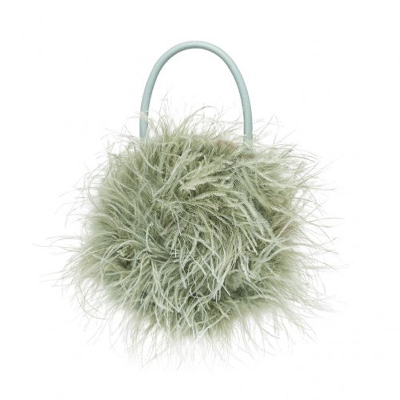 ostrich feather purse
